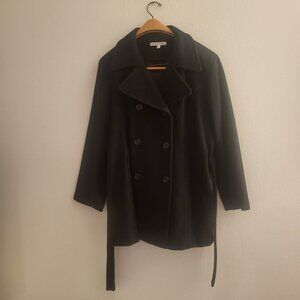 VTG Jason Kole Women’s Size MED Black Wool Double Breasted Warm Pea Coat Capsule